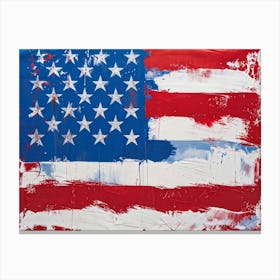 An Image Of An Emblematic Symbol Of Patriotism Unfolds Presenting The Colors Of The American Flag F (5) Canvas Print