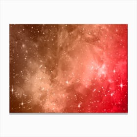 Shining Star Pink Galaxy Space Background Canvas Print