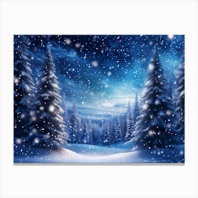 Banner Featuring A Majestic Winter Landscape Blanketed By Pristine Snow Where Magic Snowflakes Gen (1) Canvas Print