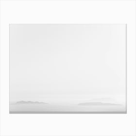 Foggy Day When The Sun Goes Down On Egadi Islands Canvas Print