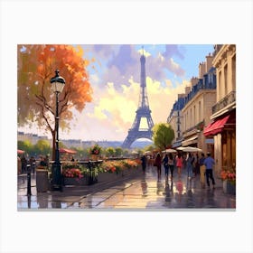 Paris Eiffel Tower 1 Canvas Print