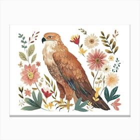 Little Floral Eagle 3 Canvas Print