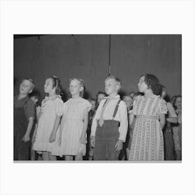 Schoolchildren In Program Which Was Given At The End Of The School Term, Fsa (Farm Security Administration) Labor Canvas Print