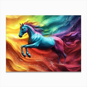 Fantasy Illustration Of A Wild Horse 4 Canvas Print