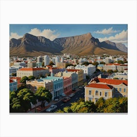 Table Mountain art Canvas Print