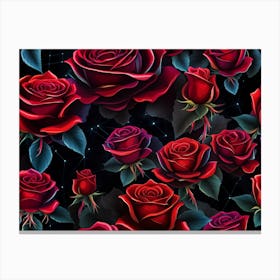 Red Roses Wallpaper 1 Canvas Print