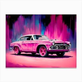 Pink Car 4 Canvas Print