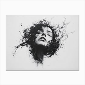 Black And White Painting 4 Canvas Print