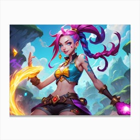 Girl In League Of Legends Canvas Print