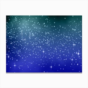 Blue Aqua Shining Star Background Canvas Print