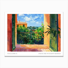 Mallorca From The Window Series Poster Painting 3 Canvas Print