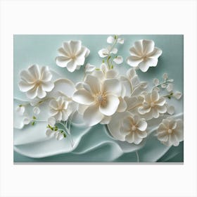 White Flowers 32 Canvas Print