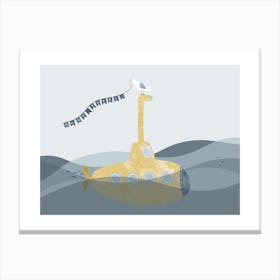 Ahoy There Submarine Canvas Print
