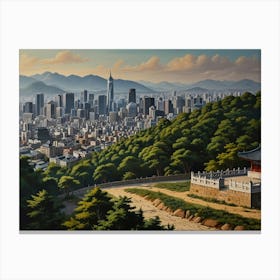 Seoul Cityscape Canvas Print