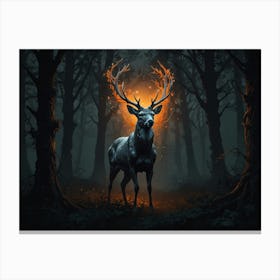 Deer In The Forest 6 Canvas Print