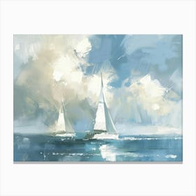 Sailboats In The Sky Canvas Print