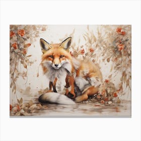 Fox painting Canvas Print