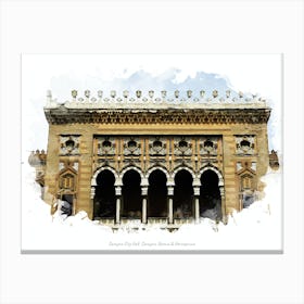 Sarajevo City Hall, Sarajevo, Bosnia & Hercegovina Canvas Print