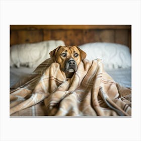 Dog Under A Blanket Canvas Print