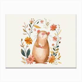 Little Floral Rat 3 Canvas Print