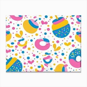 Abstract Geometric Vector Design Featuring A Seamless Pattern Of Tiny Swirling Shapes Including Tin (4) Canvas Print