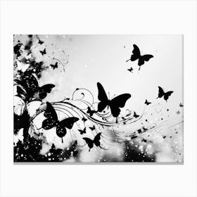Black And White Butterfly 9 Canvas Print