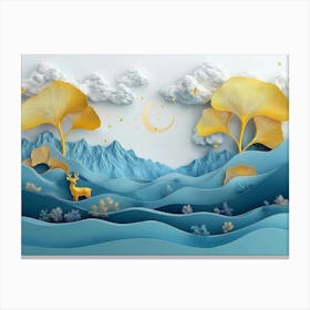 3d Modern Landscape 4 Canvas Print