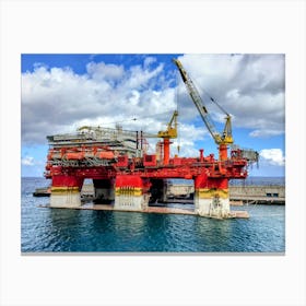 Oil Rig In Las Palmas Grand Canaria, Canary Islands (Spain Series) Canvas Print