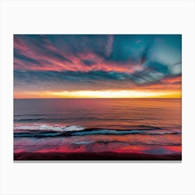 Sunset At The Beach 303 Canvas Print