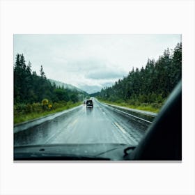 Rainy Day On The Road 1 Canvas Print