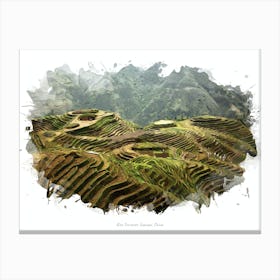 Rice Terraces, Guangxi, China Canvas Print