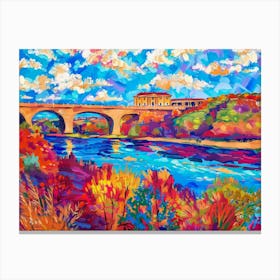 Bridge Over The River 1 Canvas Print