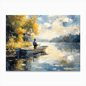 Fishing At The River 4 Canvas Print