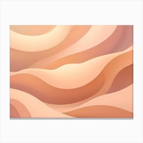 Abstract Background With Undulating, Organic Shapes In Shades Of Peach, Creating A Soft And Gentle Effect Canvas Print