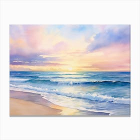 Sunset On The Beach 6 Canvas Print