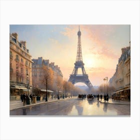 Eiffel Tower In The Morning Light Canvas Print