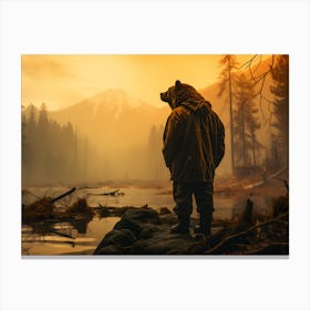 Silent Strength Bear In Solitude Canvas Print