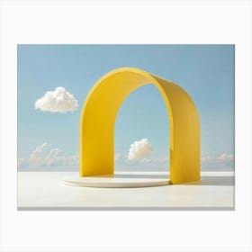 Cumulus Cloud Bathing In Sunlight Acting As A Metaphor For A Dream Resembling An Arch And Shaped Li (2) Canvas Print