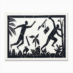 'People Running' Canvas Print