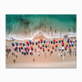 Aerial View Beach Club Summer Photography 4 Canvas Print