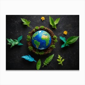 Earth In A Nest Canvas Print