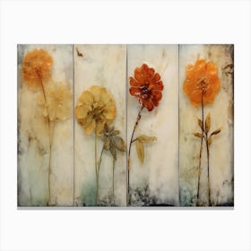 Delicate Flowers - Four Flowers Canvas Print