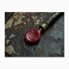 Wax Seal Old Red Canvas Print