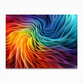Rainbow Folds Abstract Canvas Print