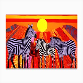 The African Zebra - Zebra Dazzle In The Sun Canvas Print