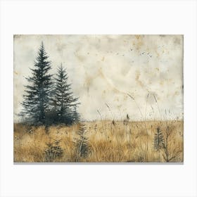 Field Of Pines Canvas Print Canvas Print