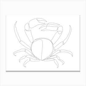 Crab Canvas Line Art Print