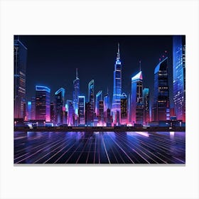 Futuristic Cityscape 2 Canvas Print