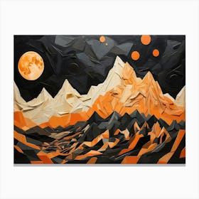 Moonlight In The Mountains 2 Canvas Print