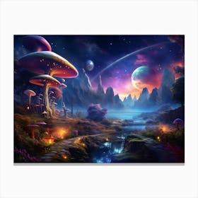 Mushroom Landscape Canvas Print
